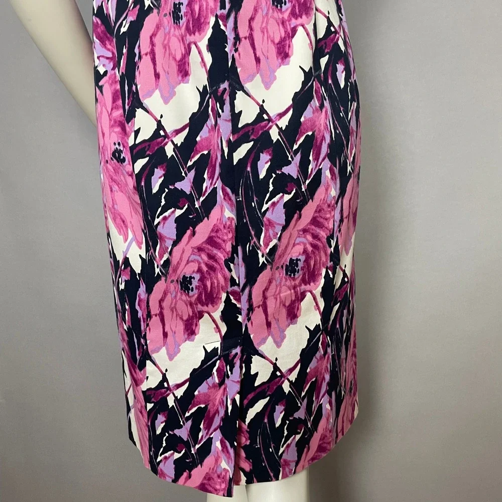 Talbots Sheath Dress Floral Print Size 4 Colorful Professional Office Garden